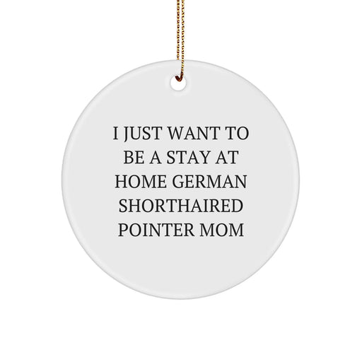 German Shorthaired Pointer Dog Lover Gifts from Men to Women, Christmas Unique Gifts for Friends, Family, German Shorthaired Pointer Dog Circle Ornament - Image 1