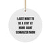 Giant Schnauzer Dog Mom Christmas Circle Ornament Gifts from Friends, Family, and Loved Ones - 'I Just Want To Be A Stay At Home Giant Schnauzer Mom' - White Durable MDF Circle Ornament - Image 1