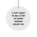 Afghan Hound Dog Lover Gifts - Fun 'I Just Want To Be A Stay At Home Dad' Quote Circle Ornament, Christmas Unique Decor - Image 1