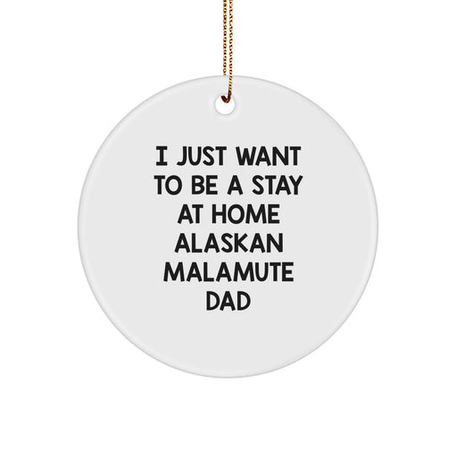 Alaskan Malamute Dog Lover Gifts, Funny Circle Ornament, Christmas Unique Gifts for Men, Gifts from Family, Gifts for Alaskan Malamute Dog Enthusiasts - Image 1