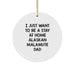 Alaskan Malamute Dog Lover Gifts, Funny Circle Ornament, Christmas Unique Gifts for Men, Gifts from Family, Gifts for Alaskan Malamute Dog Enthusiasts - Image 1