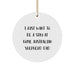 Australian Shepherd Dog Christmas Unique Gifts for Men, Funny Circle Ornament from Dad - 'I Just Want To Be A Stay At Home Australian Shepherd Dad' - Image 1