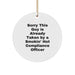 Funny Compliance Officer Gifts for Men Circle Ornament Christmas Unique Presents from Friends - Image 1