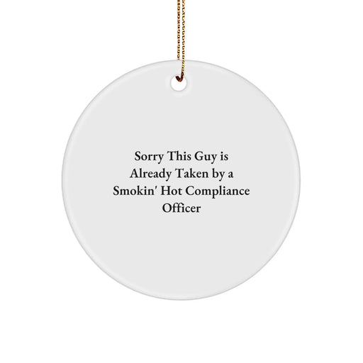 Funny Compliance Officer Gifts for Men - Unique Circle Ornament - Gifts from Coworkers for Compliance Officer Friends - Image 1