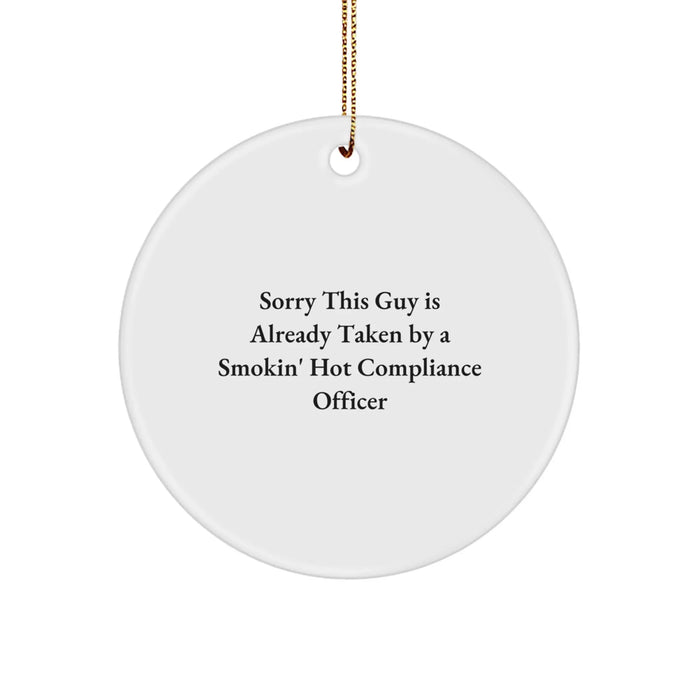 Funny Compliance Officer Gifts for Men - Unique Circle Ornament - Gifts from Coworkers for Compliance Officer Friends - Image 1