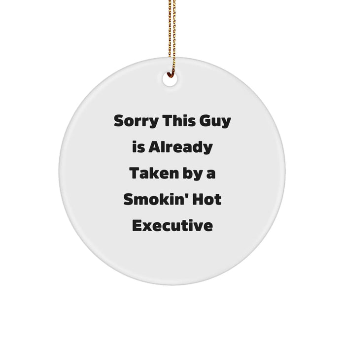 Funny Executive Christmas Unique Gifts from Friends, Circle Ornament with Inspirational Quote, Perfect Unique Office Decor for Men or Women - Image 1