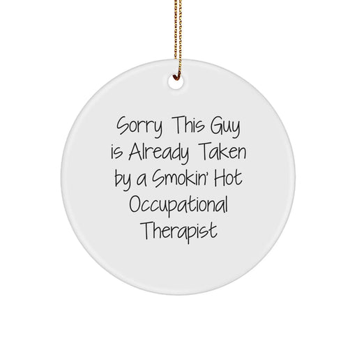 Funny Occupational Therapist Gifts from Friends for Occupational Therapist Men Women Christmas Unique Gifts Circle Ornament - Image 1