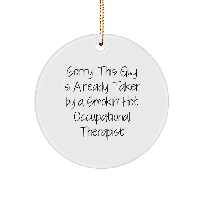 Funny Occupational Therapist Gifts from Friends for Occupational Therapist Men Women Christmas Unique Gifts Circle Ornament - Image 1