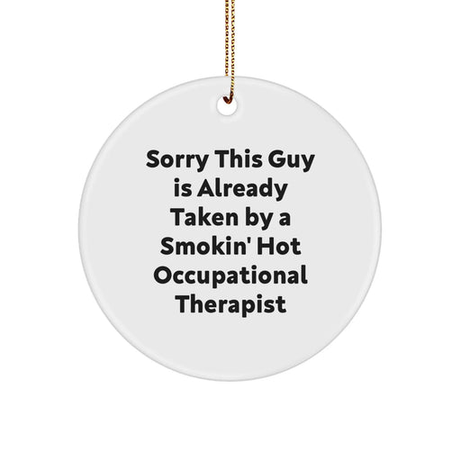 Funny Occupational Therapist Gifts from Friends - Circle Ornament for Christmas Unique Presents - Image 1