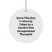 Funny Occupational Therapist Gifts from Friends - Circle Ornament for Christmas Unique Presents - Image 1