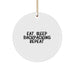 Funny Backpacking Gifts for Men, Women, Friends - Eat. Sleep. Backpacking. Repeat. Circle Ornament, Christmas Unique Gifts from Friends and Family - Image 1
