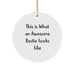 Funny Inspirational Bestie Gifts - Gifts from Friends for Awesome Bestie, Circle Ornament with Sublimation Print, White, Christmas Unique Gifts - Image 1