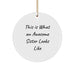 Funny Sister Circle Ornament Gifts from Men to Sister, This Is What 'An Awesome Sister' Looks Like - Unique Christmas Unique Gifts for Sister - Image 1