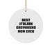Best Italian Greyhound Mom Ever, Italian Greyhound Dog Gifts, Circle Ornament, Christmas Unique Presents from Friends to Italian Greyhound Dog Lovers - Image 1