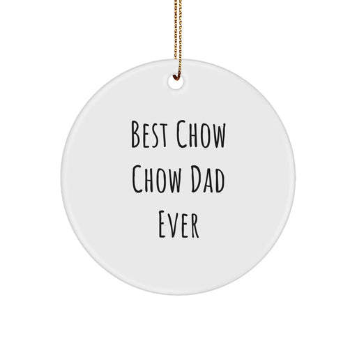 Funny Chow Chow Dog Circle Ornaments for Dad, Gifts from Men to Family, Christmas Unique Presents - Image 1