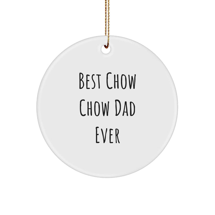 Funny Chow Chow Dog Circle Ornaments for Dad, Gifts from Men to Family, Christmas Unique Presents - Image 1