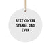 Cocker Spaniel Dog Gifts for Dads Christmas Circle Ornaments with Funny Quote 'Best Cocker Spaniel Dad Ever' - Image 1
