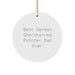 Funny German Shorthaired Pointer Dog Gifts for Dad - Circle Ornament with 'Best Dad Ever' Quote, Christmas Unique Gifts from Men to Family - Image 1