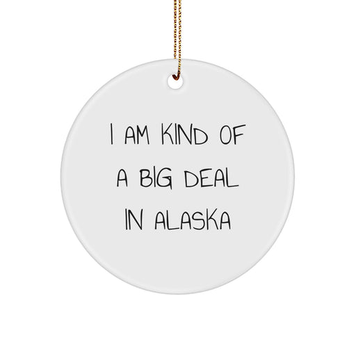 Alaska Circle Ornament, I Am Kind Of A Prime Selection In Alaska, Funny Quote, Gifts from Family, Gifts for Alaska Lovers - Image 1