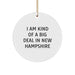 New Hampshire Gifts, Circle Ornament, 'I Am Kind Of A Prime Selection In New Hampshire' Funny Quote for Christmas, Gifts from Friends to Family - Image 1