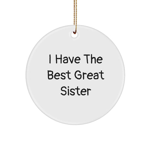 Funny Sister Circle Ornament Gifts from Men to Sister for Christmas Unique Presents - Image 1