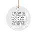 Architect Funny Christmas Circle Ornament Gifts from Men to Friends, Gifts for Architect or Coworkers, Inspirational Quote - Circle Shaped Ornament - Image 1