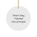 Funny Vice-principal Gifts from Men for Vice-principal - Smart Sexy Talented Vice-principal Circle Ornament, Christmas Unique Gifts - Image 1