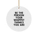 Whippet Dog Lover's Inspirational Quote Circle Ornament Gifts from Friends to Whippet Dog Owners for Christmas - Image 1