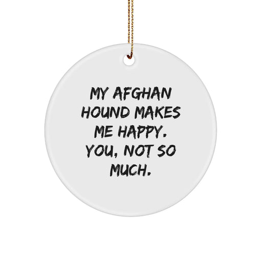 Funny Afghan Hound Dog Lover Gifts from Friends, Gifts for Afghan Hound Dog Owners, Christmas Unique Ornaments - Image 1