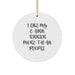 Cairn Terrier Dog Lover's Funny Christmas Unique Gift, 'I Like My Cairn Terrier More Than People' Quote Circle Ornament for Gifts from Friends - Image 1