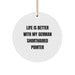 German Shorthaired Pointer Dog Christmas Circle Ornament Gifts from Family for German Shorthaired Pointer Dog Lover - Image 1