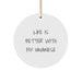 Havanese Dog Lover Gifts for Men Women Friends - Funny Circle Ornament - 'Life Is Better With My Havanese' Christmas Unique Gifts from Family - Image 1