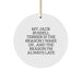 Funny Jack Russell Terrier Dog Lover Gifts from Friends and Family for Christmas Unique Circle Ornament, My Jack Russell Terrier Is The Reason I Wake Up...and The Reason I'm Always Late - Image 1