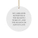 Funny Labrador Retriever Dog Christmas Unique Gift Ideas, Circle Ornament with Inspirational Quote - My Labrador Retriever Is The Reason I Wake Up... - Image 1