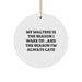 Funny Maltese Dog Gifts - Circle Ornament for Maltese Dog Lovers - 'My Maltese Is The Reason I Wake Up...and The Reason I'm Always Late' Christmas Unique Gifts from Family to Friends - Image 1