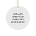 German Shepherd Dog Lover Gifts from Friends and Family for Christmas Unique Circle Ornaments, Funny 'German Shepherd Lover And Proud Of It!' Quote - Image 1