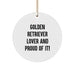Golden Retriever Dog Circle Ornament Gifts from Friends and Family, Christmas Unique - Image 1