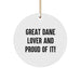 Funny Great Dane Dog Circle Ornament Gifts from Friends and Family for Christmas Unique Presents - Image 1