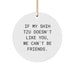 Funny Shih Tzu Dog Circle Ornaments Gifts from Friends to Family for Christmas - Image 1
