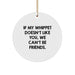 Whippet Dog Lovers' Humorous Christmas Unique Gift from Friends and Family - 'If My Whippet Doesn't Like You, We Can't Be Friends.' Circle Ornament - Image 1