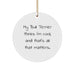 Funny Bull Terrier Dog Gifts from Friends - Circle Ornament with 'My Bull Terrier Thinks I'm Cool, And That's All That Matters.' Quote for Christmas Unique Gifts - Image 1