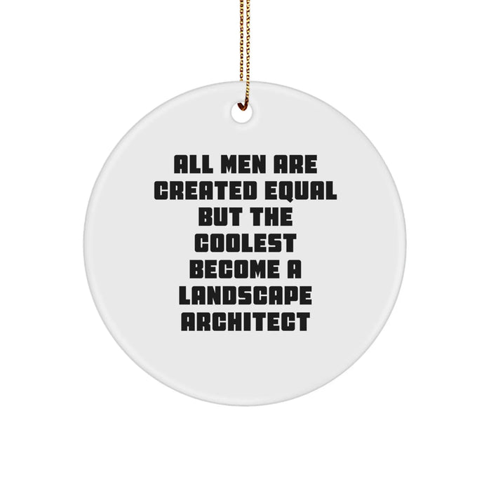 Funny Landscape Architect Gifts from Men - Circle Ornament for Christmas Unique Presents - Image 1