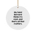 Funny Saint Bernard Dog Gifts from Family for Friends - Christmas Unique Circle Ornament - Image 1