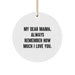 Funny Mama Circle Ornament, Mama Love Gifts for Mama, Mama Christmas Unique Gifts from Family, 'My Dear Mama. Always Remember How Much I Love You.' - Image 1