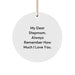 Funny Stepmom Gifts for Christmas - 'My Dear Stepmom' Circle Ornament, Gifts from Men to Stepmom - Image 1