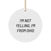 Funny Ohio Circle Ornament Gifts from Friends and Family for Ohio Residents Home Decor - Image 1