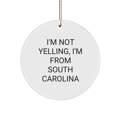 Funny South Carolina Circle Ornament Gifts from Men to Friends on Christmas - Image 1