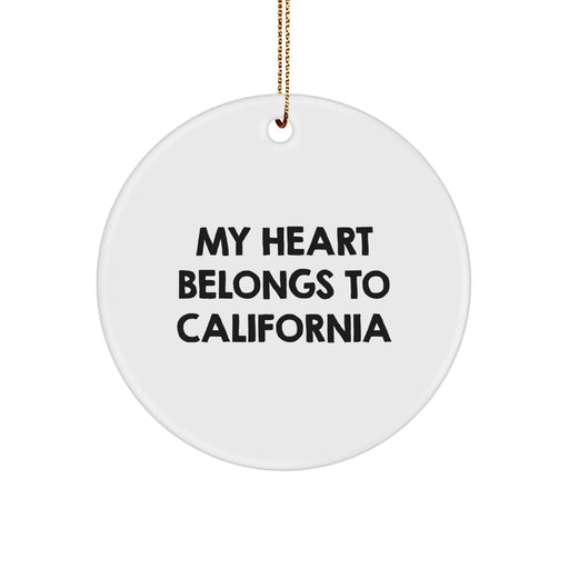 California Circle Ornament Gifts from Friends to California Lovers - Image 1