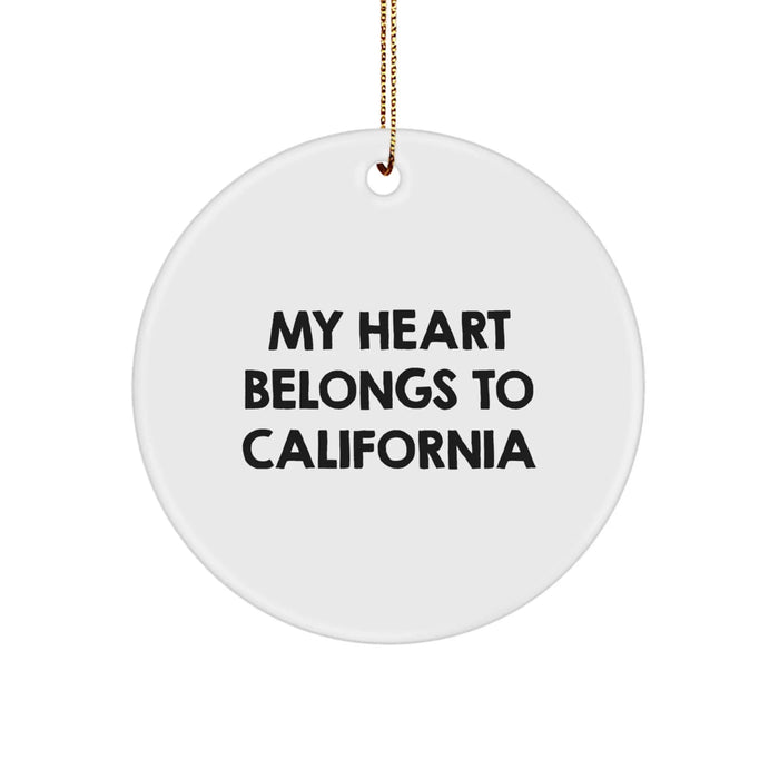 California Circle Ornament Gifts from Friends to California Lovers - Image 1