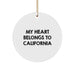 California Circle Ornament Gifts from Friends to California Lovers - Image 1